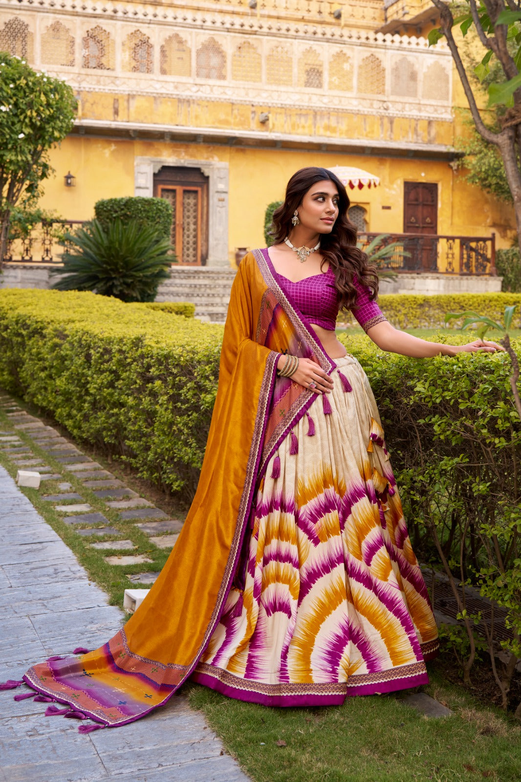 Tasar Silk Lehenga Choli With Dupatta