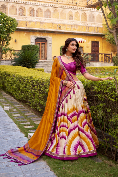 Tasar Silk Lehenga Choli With Dupatta