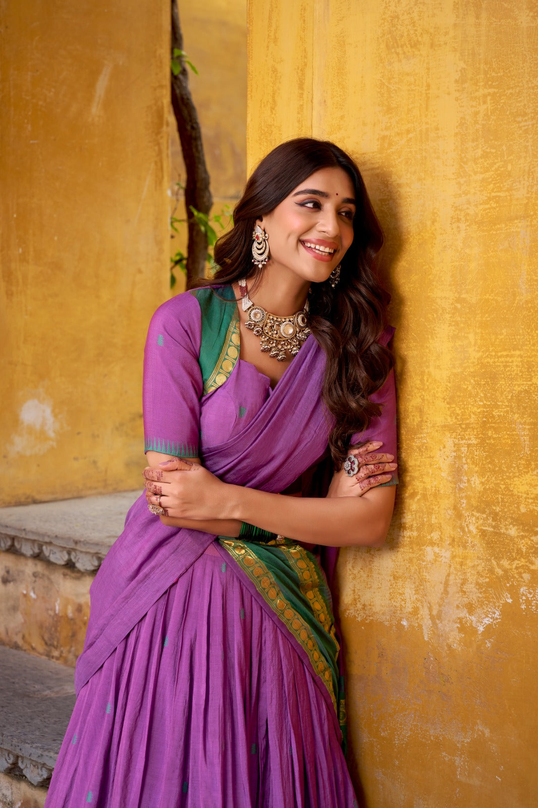 Pure Chanderi Zari Weaving Lehenga Choli With Dupatta