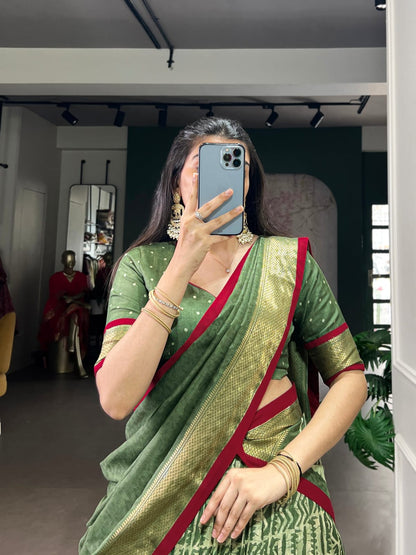 Batik Print With Zari Weaving Lehenga Choli With Dupatta