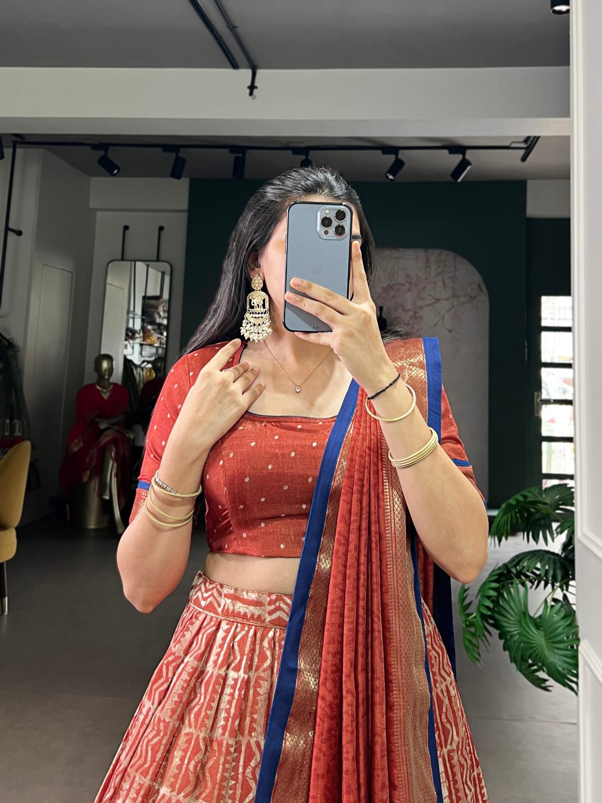 Batik Print With Zari Weaving Lehenga Choli With Dupatta
