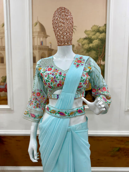 TRENDING READY TO WEAR SAREE STYLIST BLOUSE