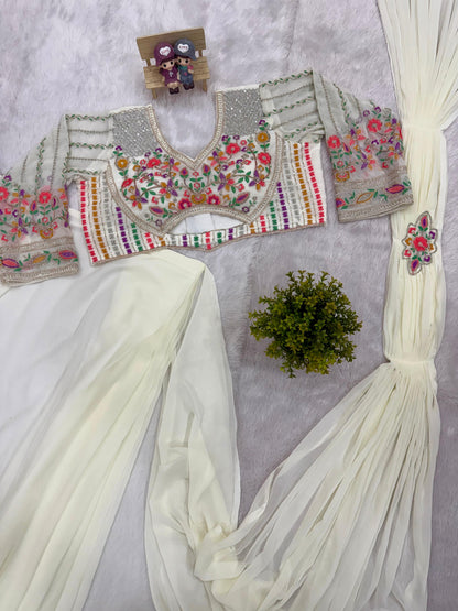 TRENDING READY TO WEAR SAREE STYLIST BLOUSE