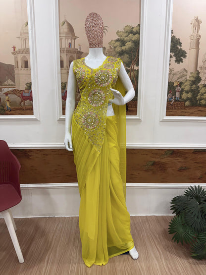 TRENDING READY TO WEAR SAREE STYLIST BLOUSE