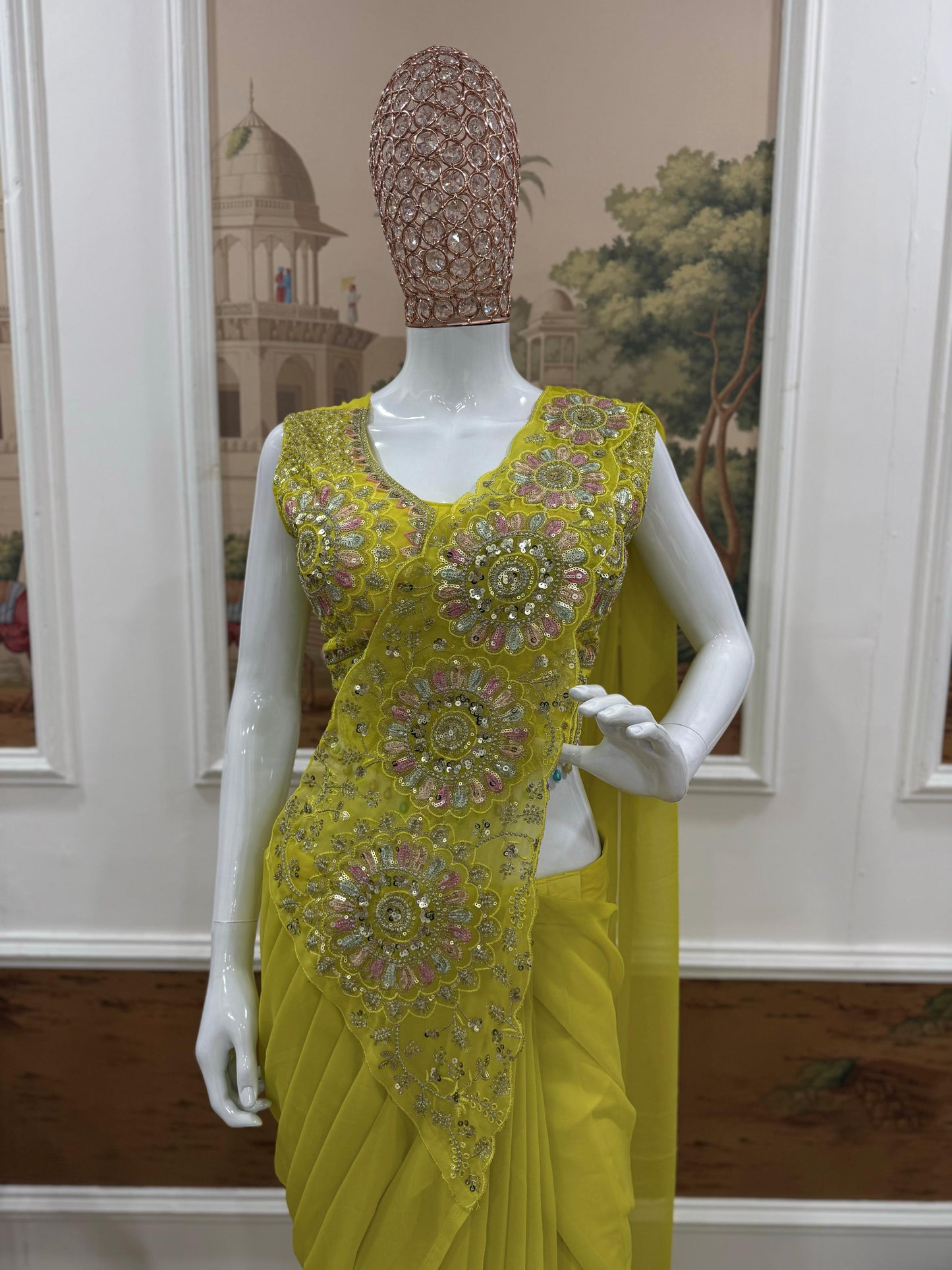 TRENDING READY TO WEAR SAREE STYLIST BLOUSE