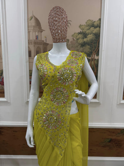 TRENDING READY TO WEAR SAREE STYLIST BLOUSE