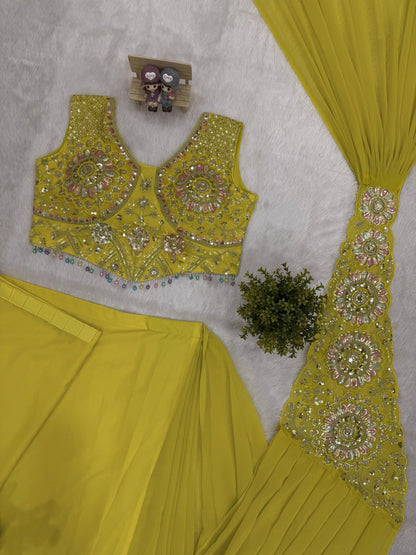 TRENDING READY TO WEAR SAREE STYLIST BLOUSE