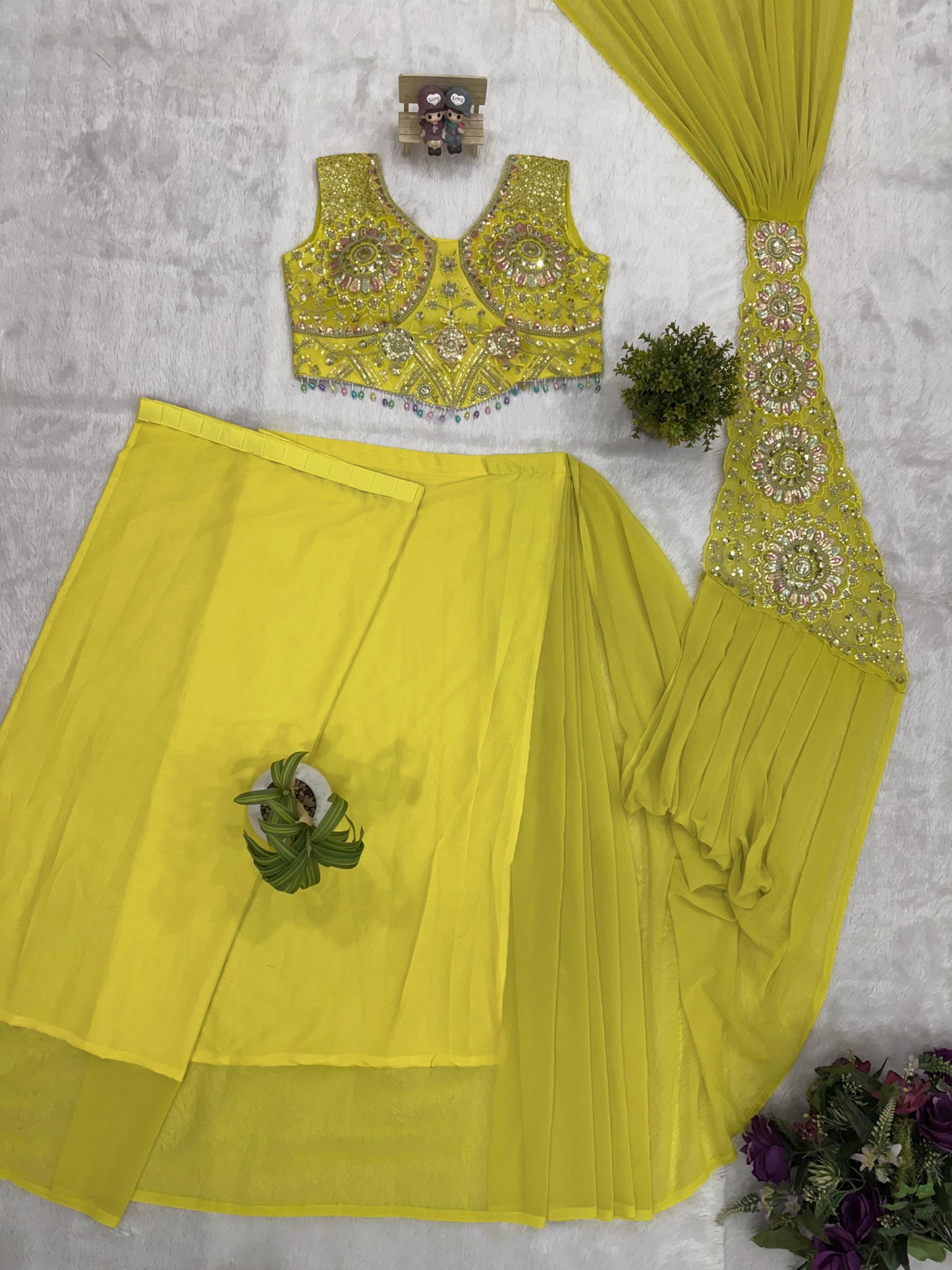 TRENDING READY TO WEAR SAREE STYLIST BLOUSE