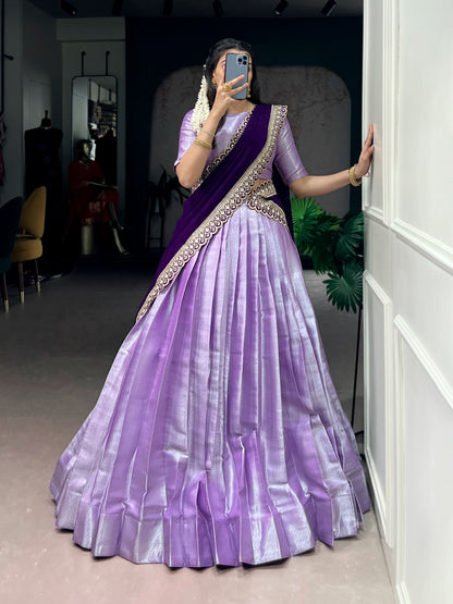 Jacquard Silk Lehenga Choli With Dupatta
