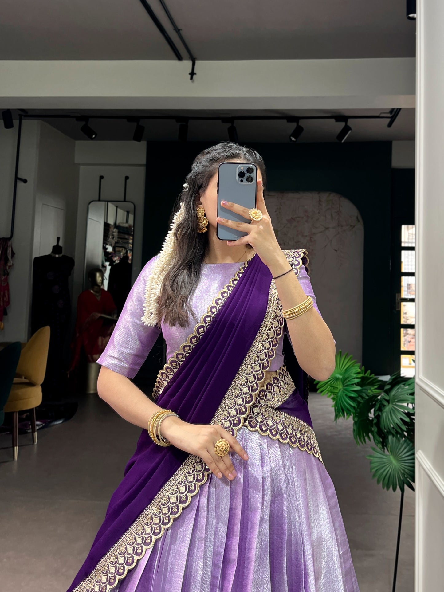 Jacquard Silk Lehenga Choli With Dupatta