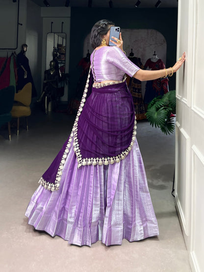 Lavender Colour Traditional Lehenga Choli