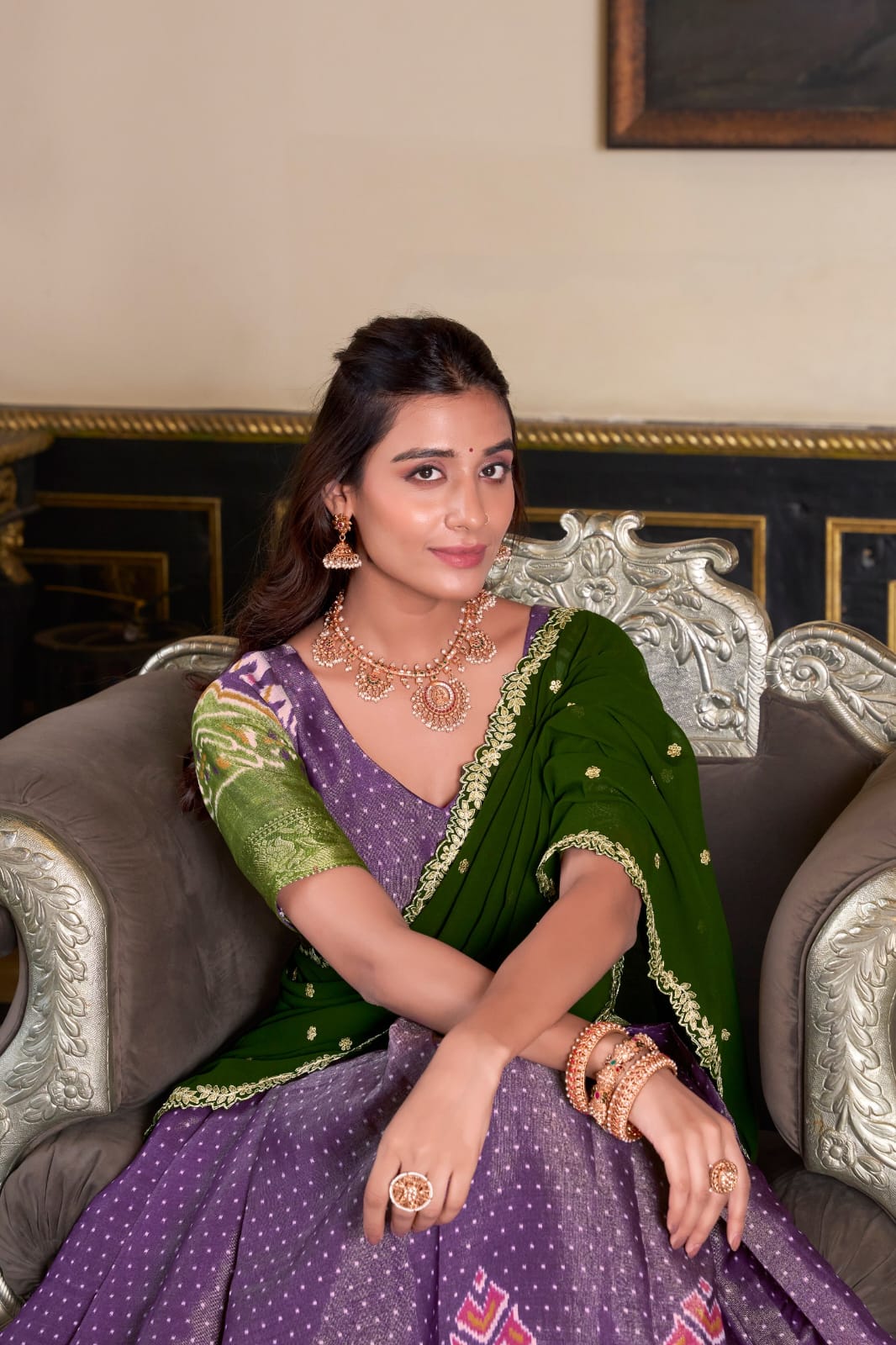 Traditional Lehenga Choli With Dupatta | Traditional South Indian Half Saree