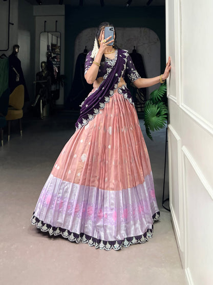 Traditional Lehenga Choli With Dupatta | Traditional South Indian Half Saree