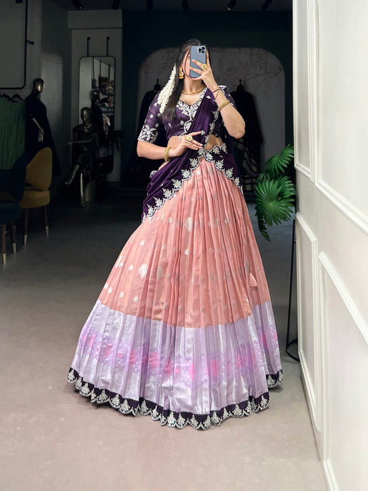Traditional Lehenga Choli With Dupatta | Traditional South Indian Half Saree