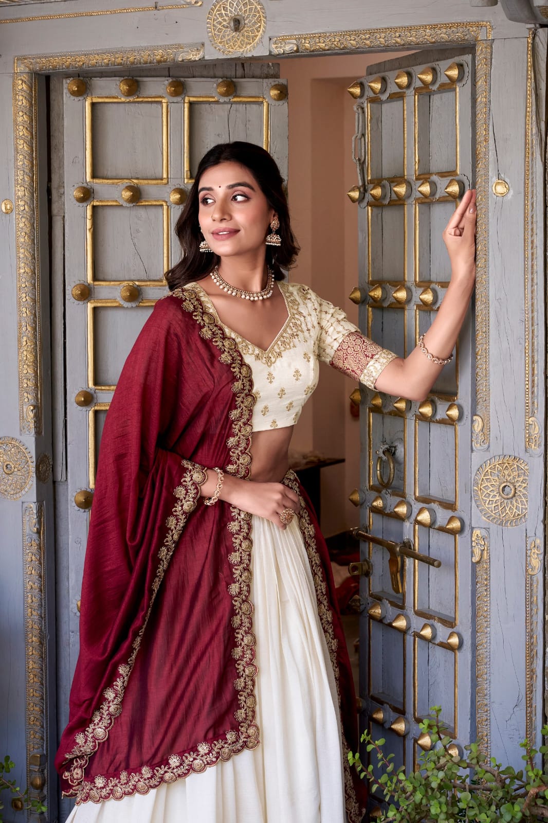 Traditional Lehenga Choli With Dupatta | Traditional South Indian Half Saree