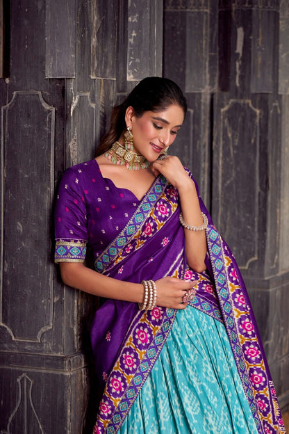 Traditional Lehenga Choli With Dupatta | Traditional South Indian Half Saree