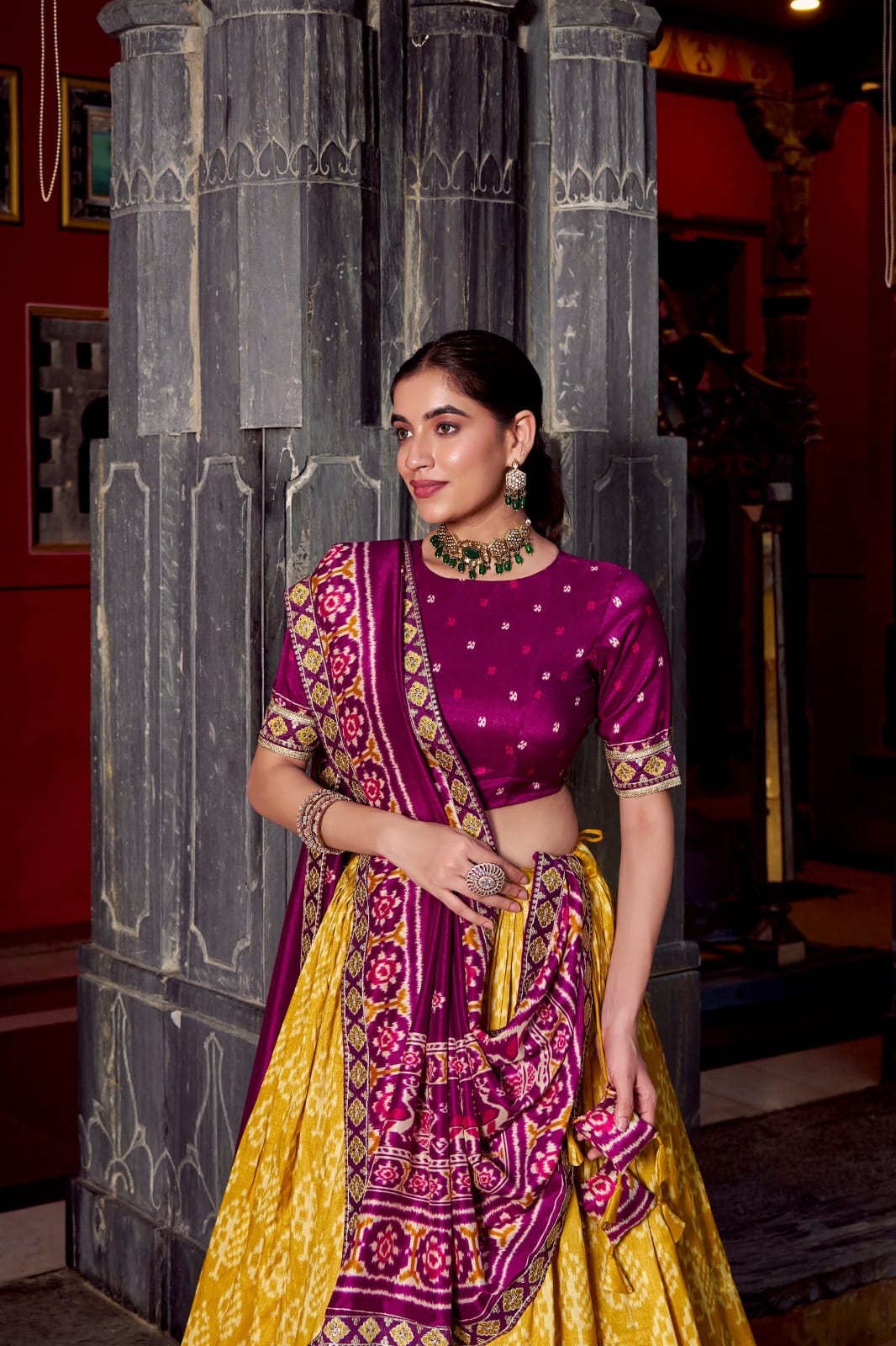 Traditional Lehenga Choli With Dupatta | Traditional South Indian Half Saree