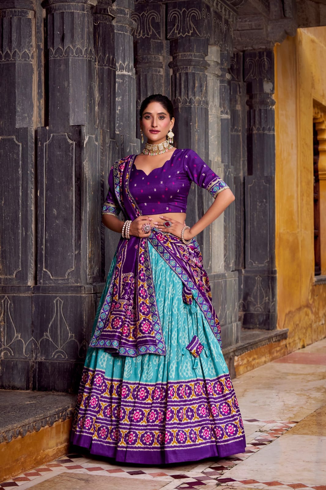 Traditional Lehenga Choli With Dupatta | Traditional South Indian Half Saree