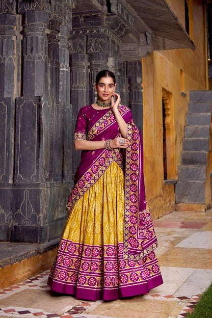 Traditional Lehenga Choli With Dupatta | Traditional South Indian Half Saree