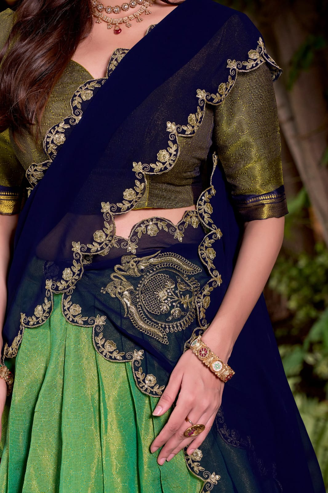Traditional Lehenga Choli With Dupatta | Traditional South Indian Half Saree