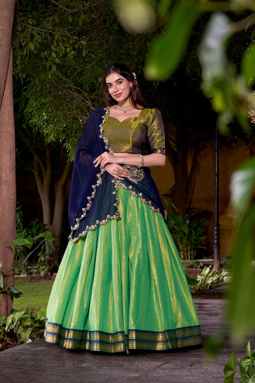 Traditional Lehenga Choli With Dupatta | Traditional South Indian Half Saree