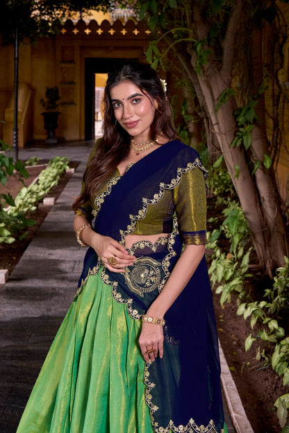 Traditional Lehenga Choli With Dupatta | Traditional South Indian Half Saree
