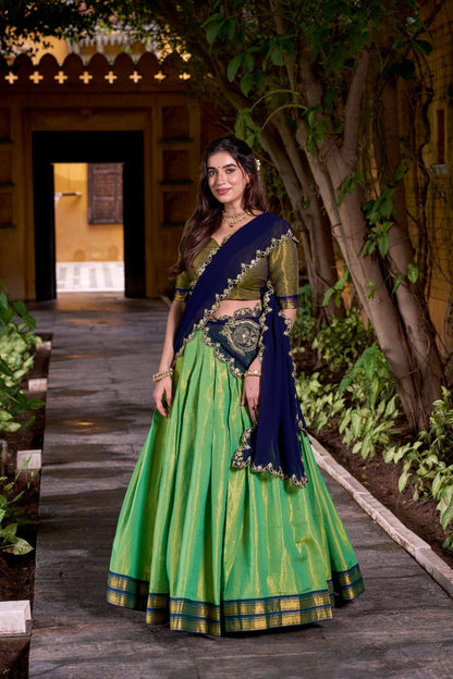 Traditional Lehenga Choli With Dupatta | Traditional South Indian Half Saree