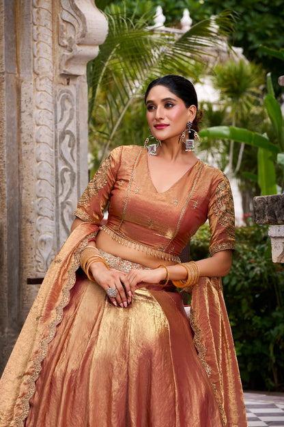 Fendi Silk Designer Party Wear Lehenga Choli