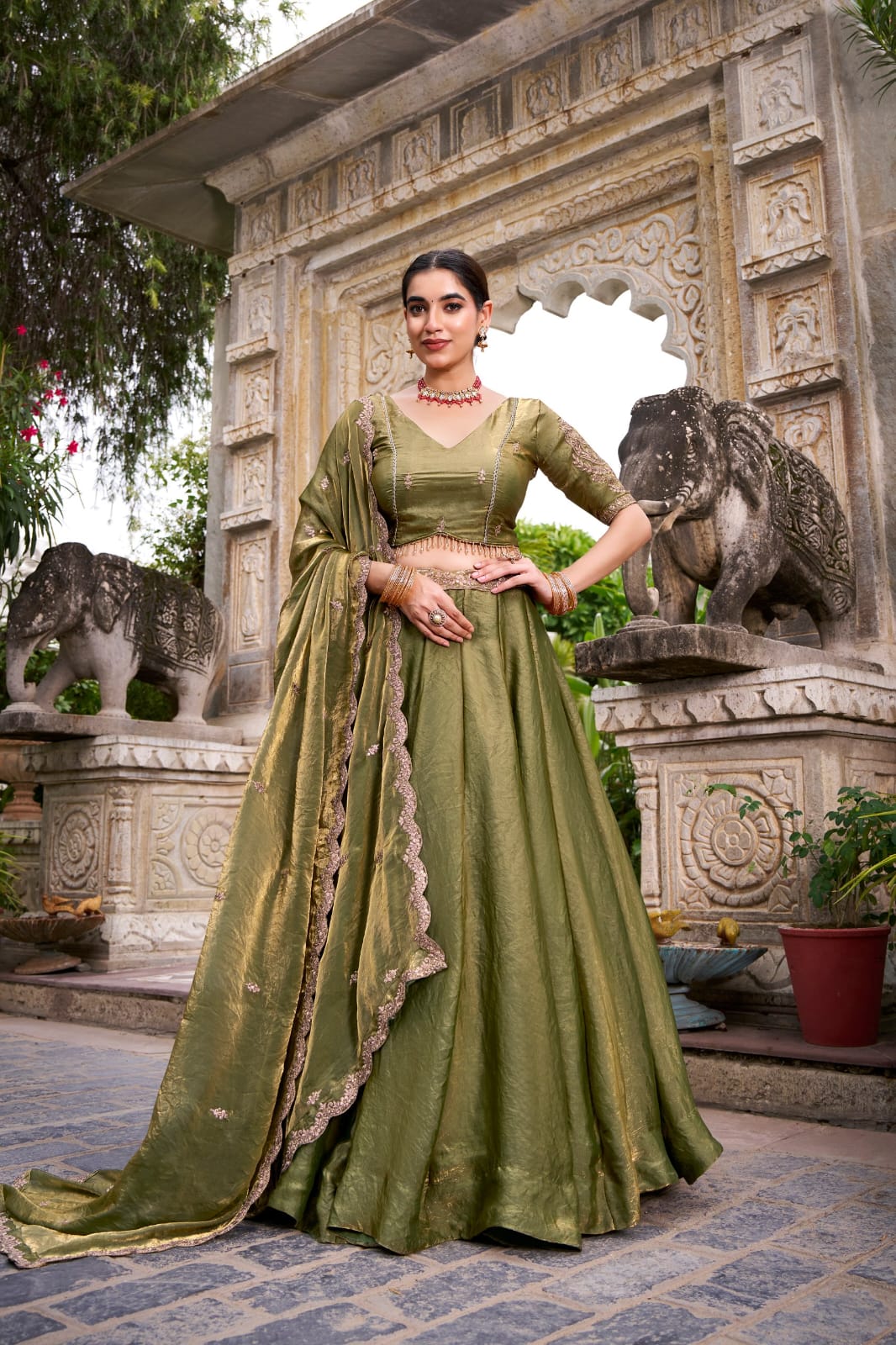 Fendi Silk Designer Party Wear Lehenga Choli