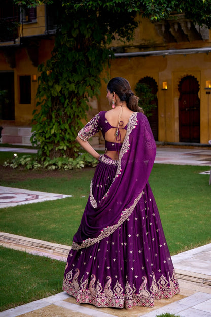 Purple Wedding Lehenga Choli