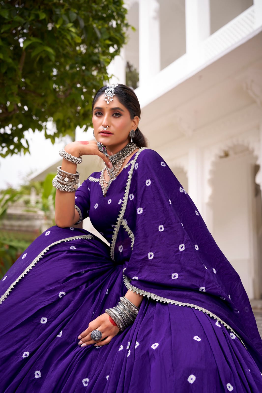 Bandhej Print Ready to Wear Lehenga Choli