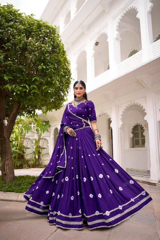 Bandhej Print Ready to Wear Lehenga Choli