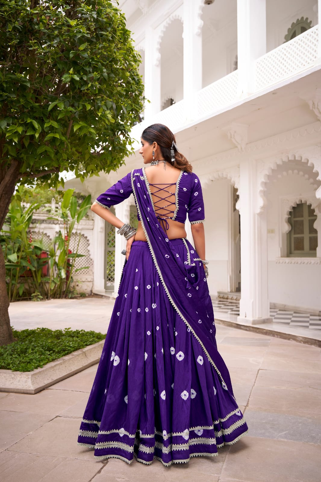 Bandhej Print Ready to Wear Lehenga Choli