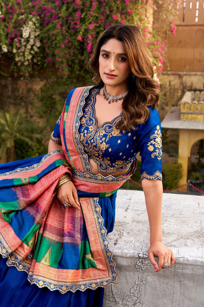 Vichitra Silk Designer Party Wear Lehenga Choli