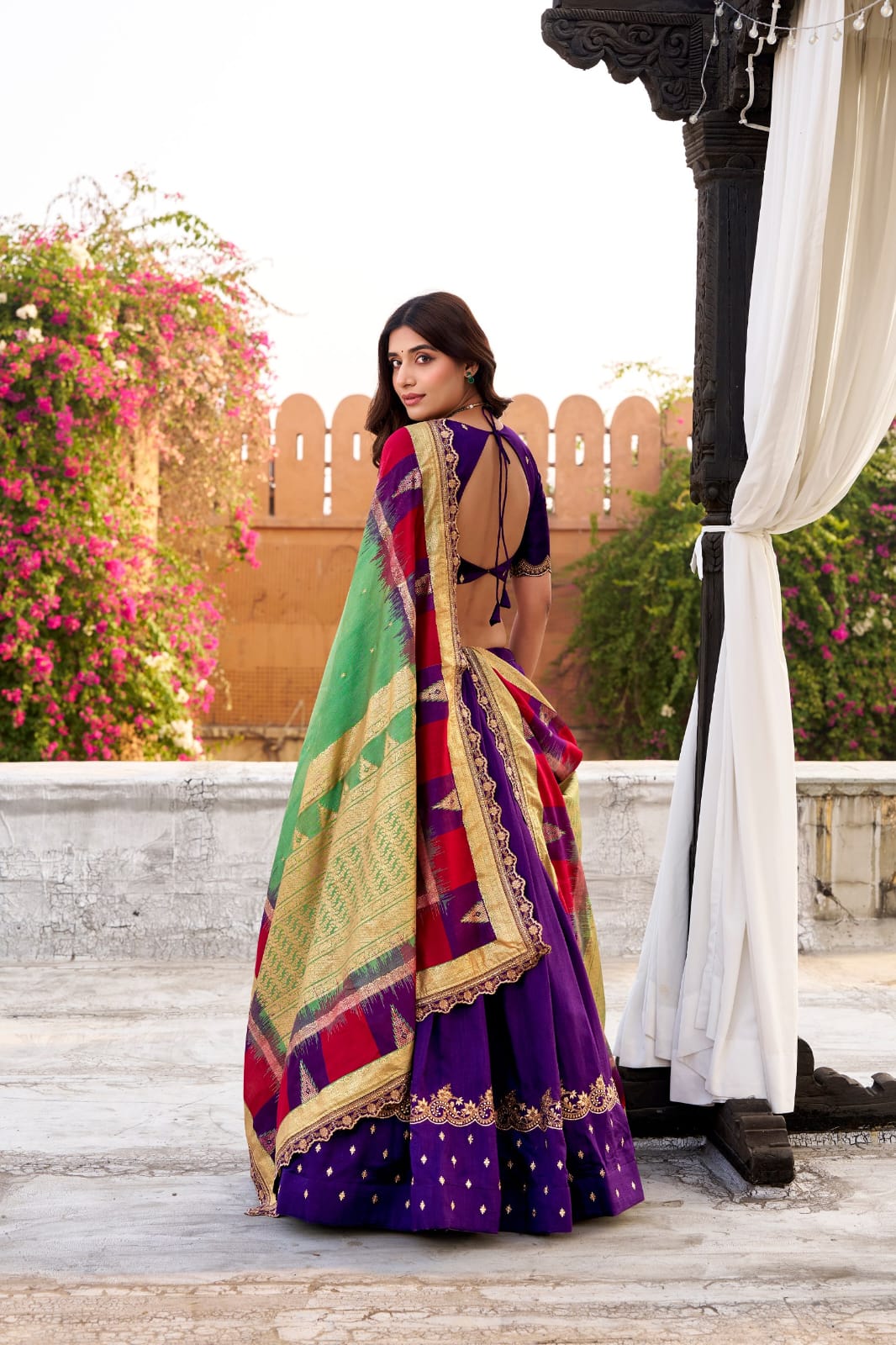 Vichitra Silk Designer Party Wear Lehenga Choli