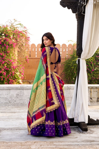 Vichitra Silk Designer Party Wear Lehenga Choli