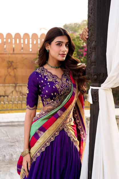Vichitra Silk Designer Party Wear Lehenga Choli