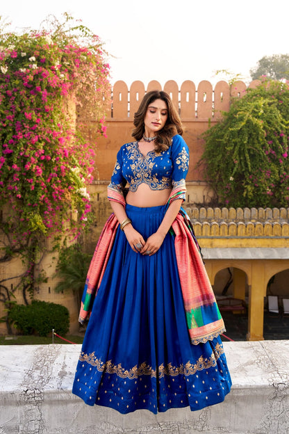Vichitra Silk Designer Party Wear Lehenga Choli