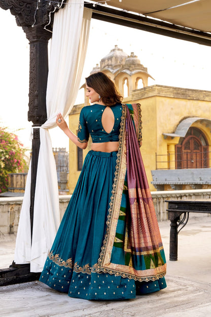 Vichitra Silk Designer Party Wear Lehenga Choli