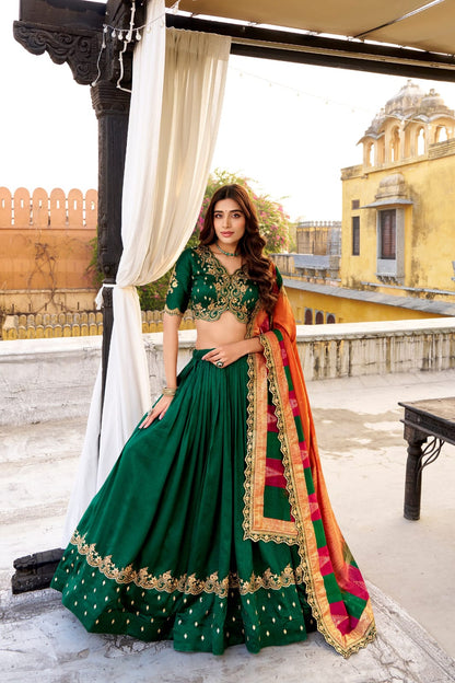 Vichitra Silk Designer Party Wear Lehenga Choli