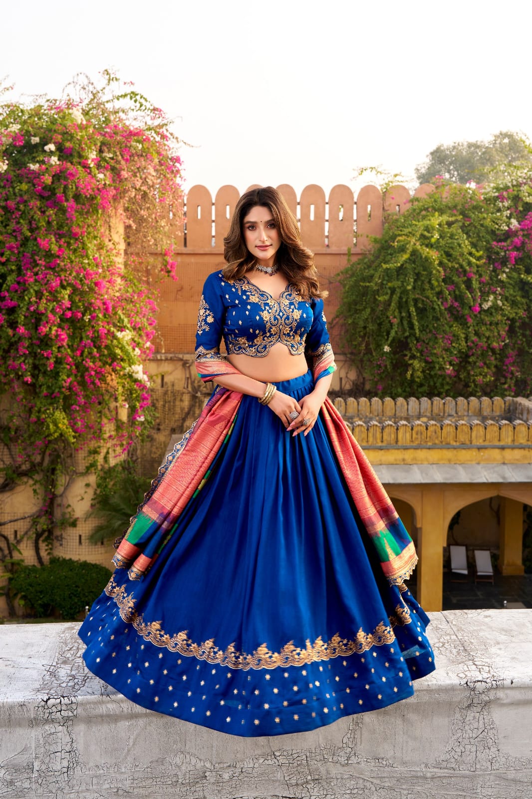 Vichitra Silk Designer Party Wear Lehenga Choli