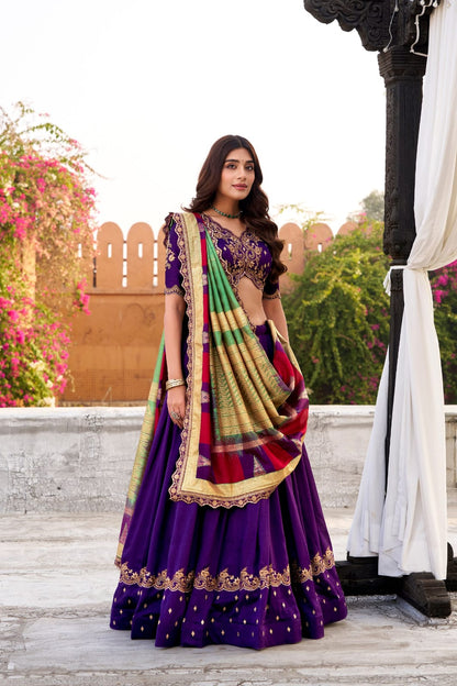 Vichitra Silk Designer Party Wear Lehenga Choli