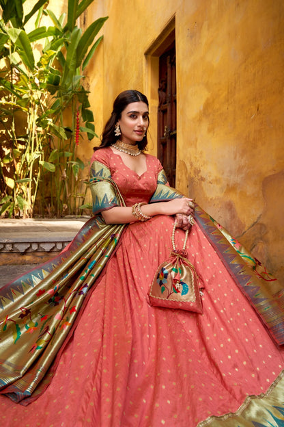 Silk Paithani Lehenga Choli with Dupatta