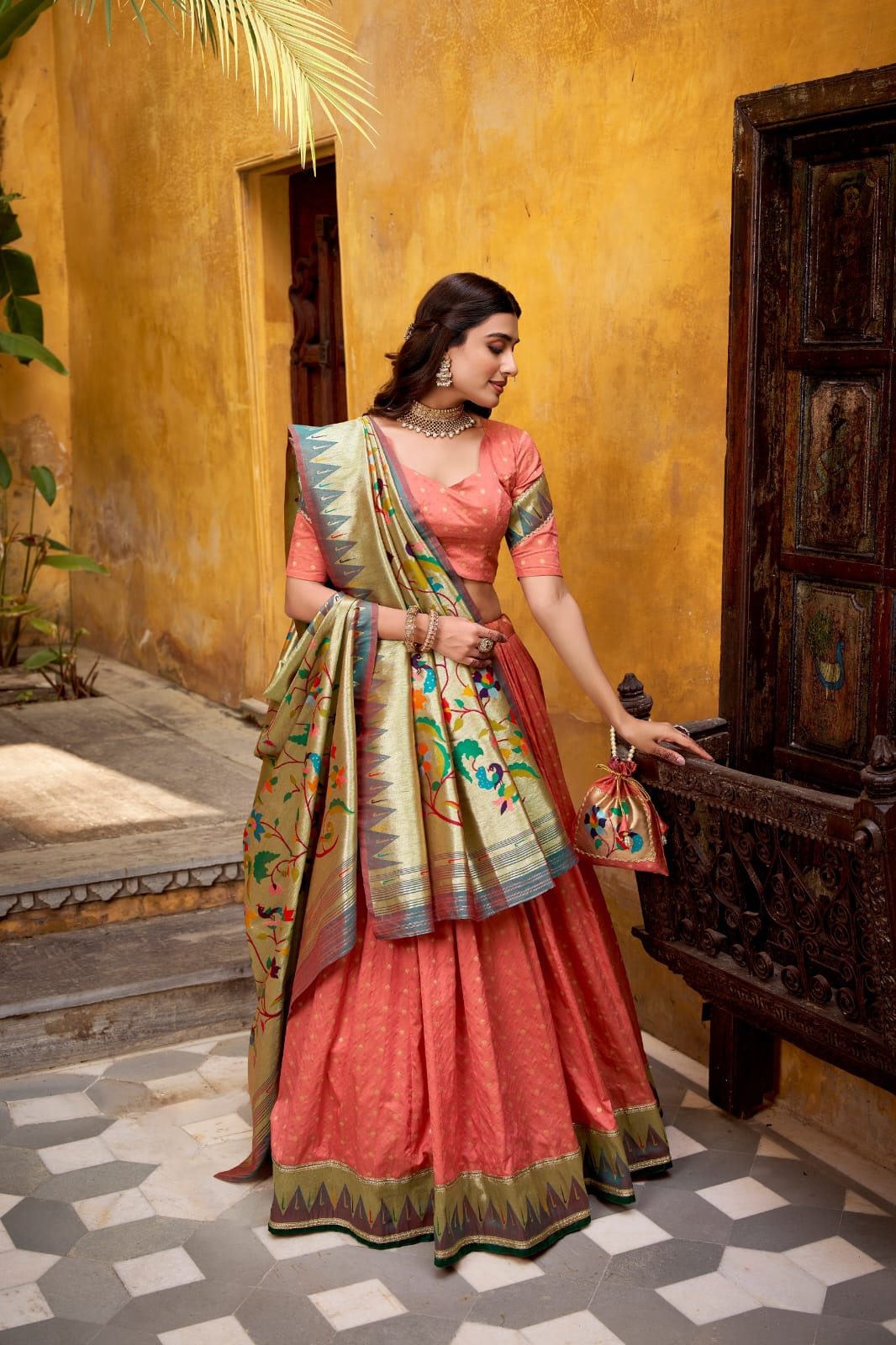 Silk Paithani Lehenga Choli with Dupatta