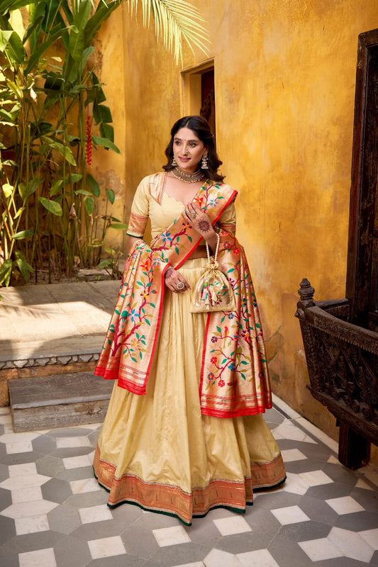 Silk Paithani Lehenga Choli with Dupatta