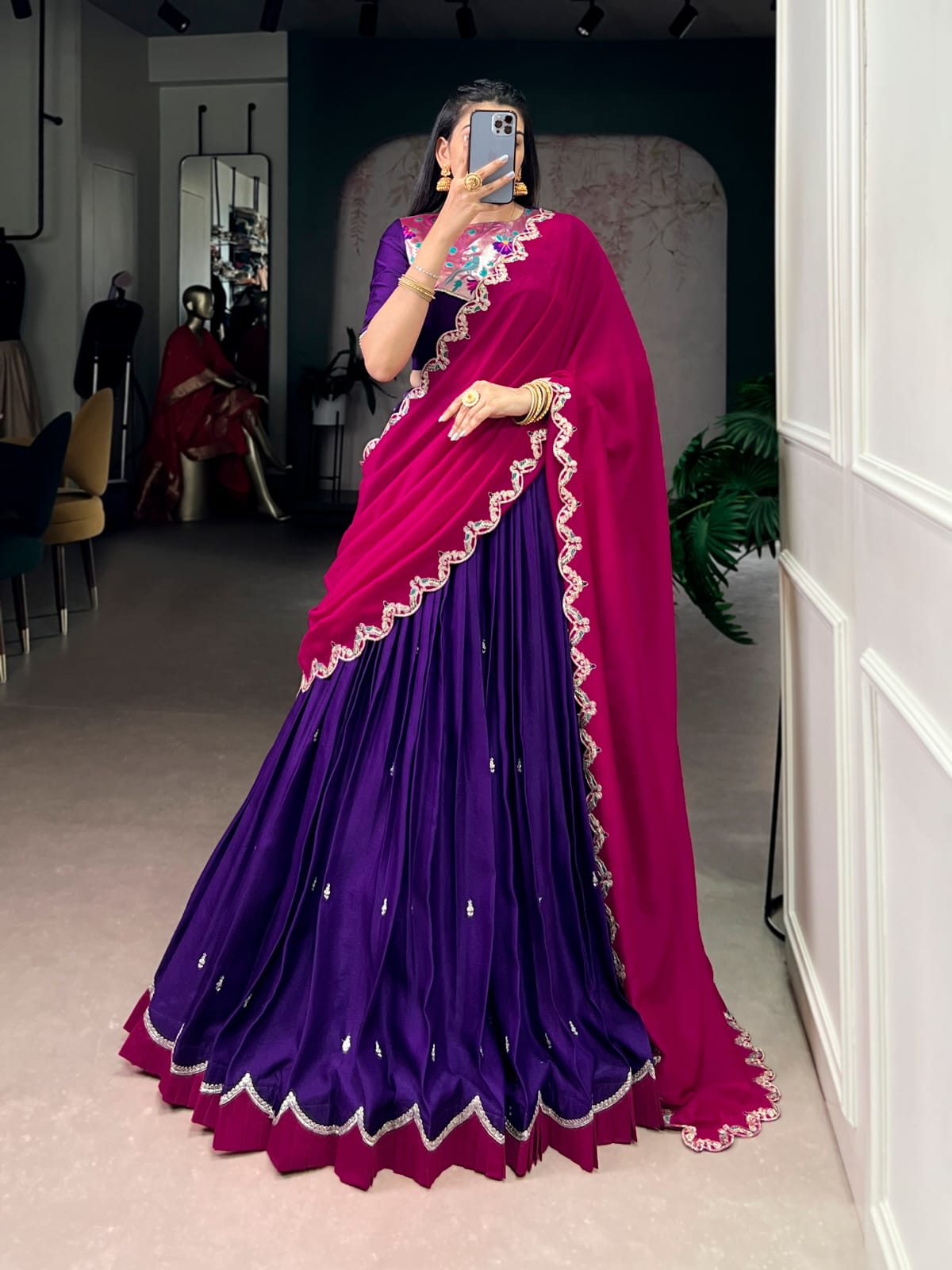 Designer Bridesmaid Lehenga Choli with Dupatta