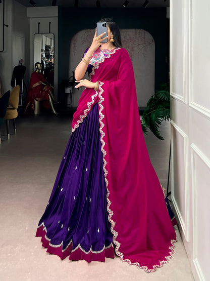 Designer Bridesmaid Lehenga Choli with Dupatta