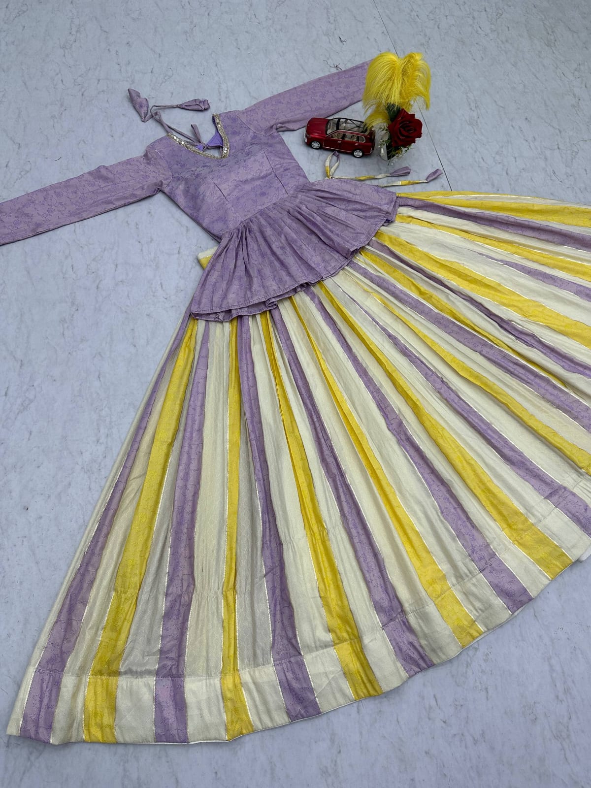 Ready-to-Wear Indo-Western Lehenga with Peplum Blouse