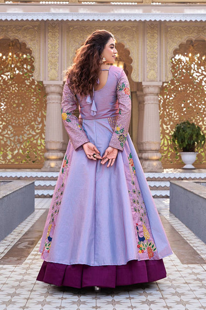 Lavender Ready to Wear Indo Western Lehenga Choli