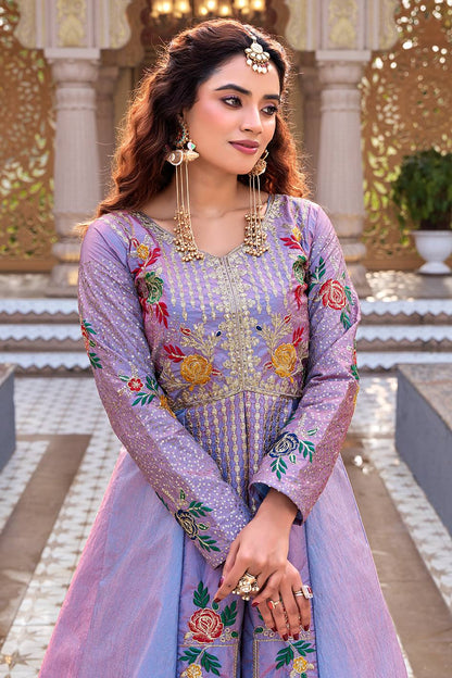 Lavender Ready to Wear Indo Western Lehenga Choli